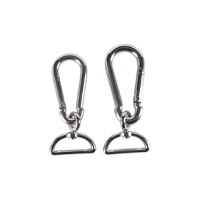 Metal Hook Ring with Swivel Clasps Slide Buckle D-rings Rectangle Ring for Handbag Keychain Pet Collar Sewing