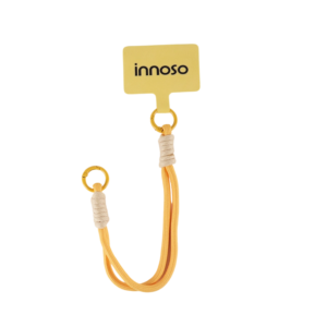 Mobile phone lanyard, high-end solid color pendant, woven multifunctional hand rope 34cm Yellow