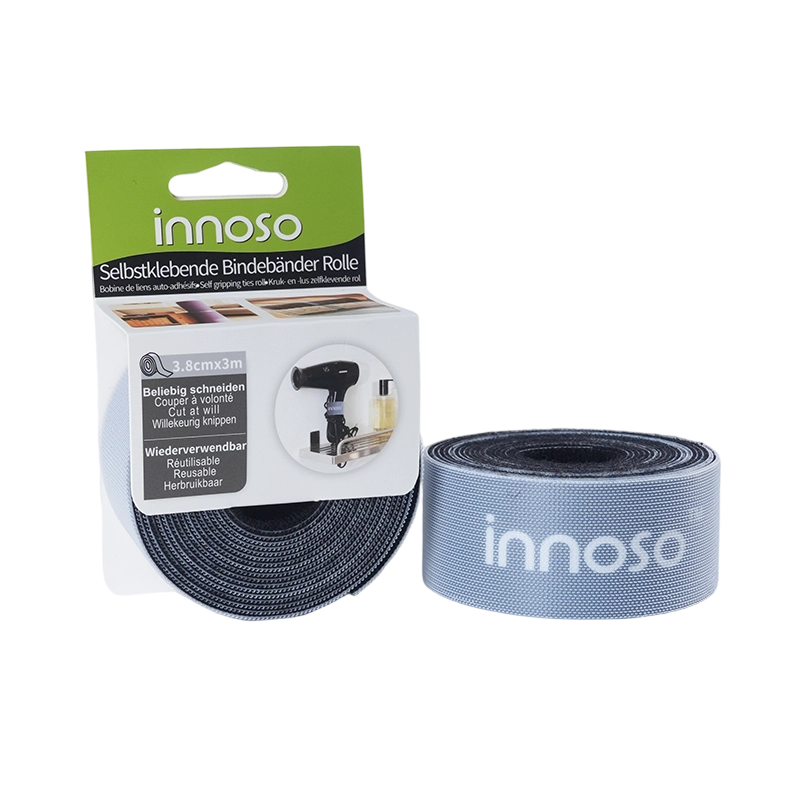 Cable Ties Back to back Hook and Loop Double-Sided Strips 38mm*3m Roll Grey