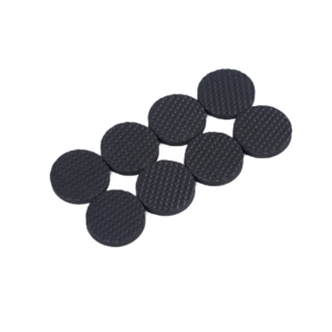 Non-Slip Furniture Pads/Gripper Feet Skids (Set of 8) Self Adhesive Rubber Floor Protectors, Round, Black, 2 Inch