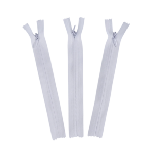 #5 Nylon Zipper Tape for Sewing: 3 Pieces White by The Yard Nylon Coil Zippers for DIY Sewing Craft