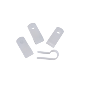 White Nylon Plastic Cable Clamps, 1/4" Screw Mounts for Cable, Rope, Tube Management